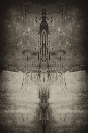 sepia tone grunge wallの写真素材