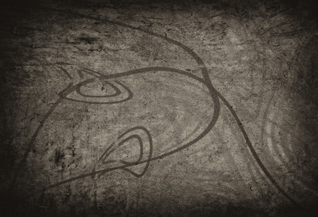 Old sepia grunge vintage weathered background abstract antique texture with retro patternの写真素材