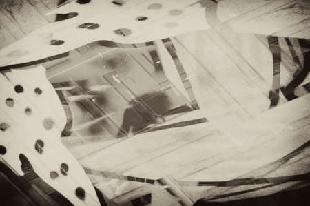 black grunge wallの写真素材