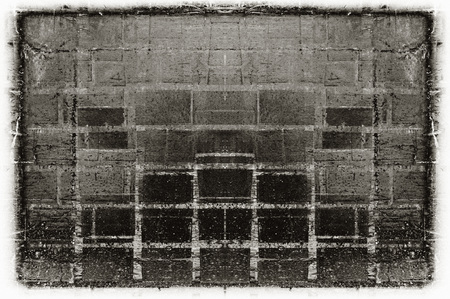 Black and white monochrome old grunge vintage weathered background abstract antique texture with retro patternの写真素材