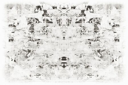 Black and white monochrome old grunge vintage weathered background abstract antique texture with retro patternの写真素材
