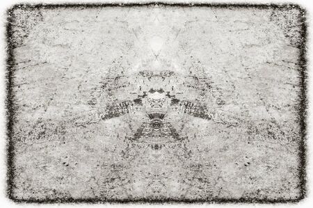 Black and white monochrome old grunge vintage weathered background abstract antique texture with retro patternの写真素材