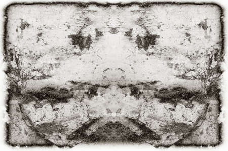 Black and white monochrome old grunge vintage weathered background abstract antique texture with retro patternの写真素材