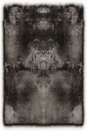 Black and white monochrome old grunge vintage weathered background abstract antique texture with retro patternの写真素材