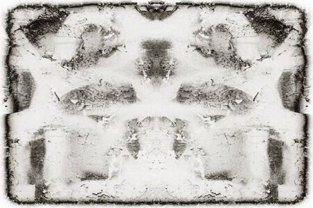 Black and white monochrome old grunge vintage weathered background abstract antique texture with retro patternの写真素材