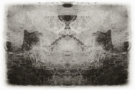 Black and white monochrome old grunge vintage weathered background abstract antique texture with retro patternの写真素材