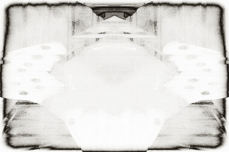 Black and white monochrome old grunge vintage weathered background abstract antique texture with retro patternの写真素材