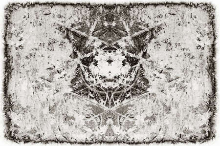 Black and white monochrome old grunge vintage weathered background abstract antique texture with retro patternの写真素材