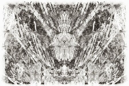 Black and white monochrome old grunge vintage weathered background abstract antique texture with retro patternの写真素材