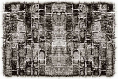 Black and white monochrome old grunge vintage weathered background abstract antique texture with...