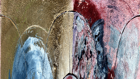 Old color grunge vintage weathered background abstract antique texture with retro pattern. 16:9...