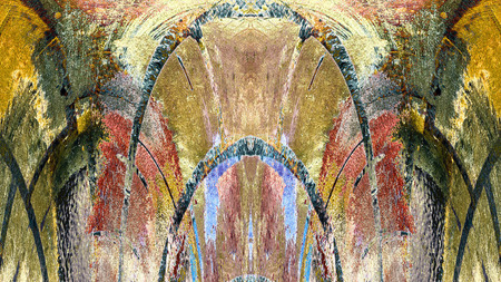 Old color grunge vintage weathered background abstract antique texture with retro pattern. 16:9 aspect ratioの写真素材