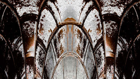 Old grunge vintage weathered background abstract antique texture with retro pattern. 16:9 aspect ratioの写真素材