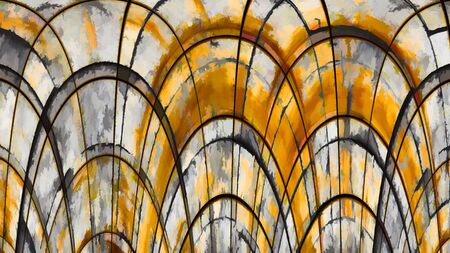 Old color grunge vintage weathered background abstract antique texture with retro pattern. 16:9 aspect ratioの写真素材