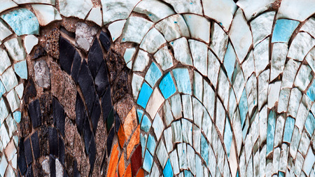 Old color grunge vintage weathered background abstract antique texture with retro pattern. 16:9 aspect ratioの写真素材