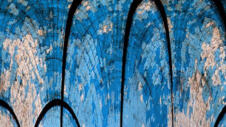 Old color grunge vintage weathered background abstract antique texture with retro pattern. 16:9 aspect ratioの写真素材