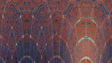 Old color grunge vintage weathered background abstract antique texture with retro pattern. 16:9 aspect ratioの写真素材