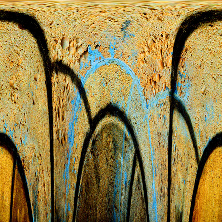 Old color grunge vintage weathered background abstract antique texture with retro pattern. Modern futuristic painted wall for backdrop or wallpaper with copy space. Close up imageの写真素材