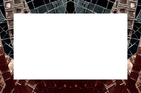 Old Color Grunge Painted Plaster Stucco Wall Vintage Weathered Frame With Abstract Antique Cracked Scratched Texture And Retro Pattern. Empty Space For Image Or Text.  3:2 Aspect Ratioの写真素材