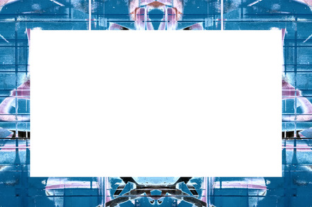 Old Color Grunge Painted Plaster Stucco Wall Vintage Weathered Frame With Abstract Antique Cracked Scratched Texture And Retro Pattern. Empty Space For Image Or Text.  3:2 Aspect Ratioの写真素材