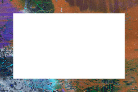 Old Color Grunge Painted Plaster Stucco Wall Vintage Weathered Frame With Abstract Antique Cracked Scratched Texture And Retro Pattern. Empty Space For Image Or Text.  3:2 Aspect Ratioの写真素材