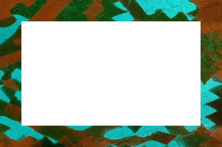 Old Color Grunge Painted Plaster Stucco Wall Vintage Weathered Frame With Abstract Antique Cracked Scratched Texture And Retro Pattern. Empty Space For Image Or Text.  3:2 Aspect Ratioの写真素材