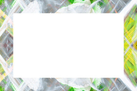 Old Color Grunge Painted Plaster Stucco Wall Vintage Weathered Frame With Abstract Antique Cracked Scratched Texture And Retro Pattern. Empty Space For Image Or Text.  3:2 Aspect Ratioの写真素材