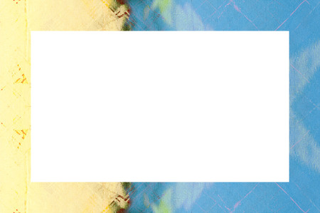 Old Color Grunge Painted Plaster Stucco Wall Vintage Weathered Frame With Abstract Antique Cracked Scratched Texture And Retro Pattern. Empty Space For Image Or Text.  3:2 Aspect Ratioの写真素材