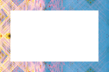 Old Color Grunge Painted Plaster Stucco Wall Vintage Weathered Frame With Abstract Antique Cracked Scratched Texture And Retro Pattern. Empty Space For Image Or Text.  3:2 Aspect Ratioの写真素材