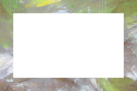 Old Color Grunge Painted Plaster Stucco Wall Vintage Weathered Frame With Abstract Antique Cracked...