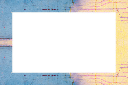 Old Color Grunge Painted Plaster Stucco Wall Vintage Weathered Frame With Abstract Antique Cracked Scratched Texture And Retro Pattern. Empty Space For Image Or Text.  3:2 Aspect Ratioの写真素材