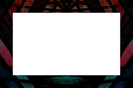 Old Color Grunge Painted Plaster Stucco Wall Vintage Weathered Frame With Abstract Antique Cracked Scratched Texture And Retro Pattern. Empty Space For Image Or Text.  3:2 Aspect Ratioの写真素材