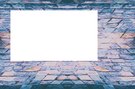 Old Color Grunge Painted Plaster Stucco Wall Vintage Weathered Frame With Abstract Antique Cracked...