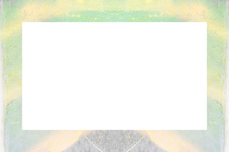 Old Color Grunge Painted Plaster Stucco Wall Vintage Weathered Frame With Abstract Antique Cracked Scratched Texture And Retro Pattern. Empty Space For Image Or Text.  3:2 Aspect Ratioの写真素材