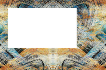 Old Color Grunge Painted Plaster Stucco Wall Vintage Weathered Frame With Abstract Antique Cracked Scratched Texture And Retro Pattern. Empty Space For Image Or Text.  3:2 Aspect Ratioの写真素材