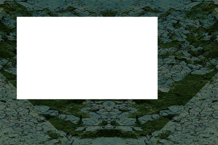 Old Color Grunge Painted Plaster Stucco Wall Vintage Weathered Frame With Abstract Antique Cracked Scratched Texture And Retro Pattern. Empty Space For Image Or Text.  3:2 Aspect Ratioの写真素材