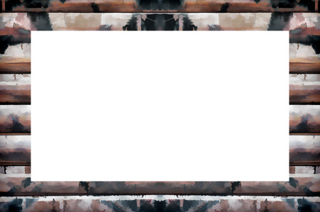 Old Color Grunge Painted Plaster Stucco Wall Vintage Weathered Frame With Abstract Antique Cracked Scratched Texture And Retro Pattern. Empty Space For Image Or Text.  3:2 Aspect Ratioの写真素材