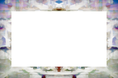 Old Color Grunge Painted Plaster Stucco Wall Vintage Weathered Frame With Abstract Antique Cracked Scratched Texture And Retro Pattern. Empty Space For Image Or Text.  3:2 Aspect Ratioの写真素材