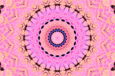 Abstract Colorful Painted Kaleidoscopic Graphic Background. Futuristic Psychedelic Hypnotic Backdrop...