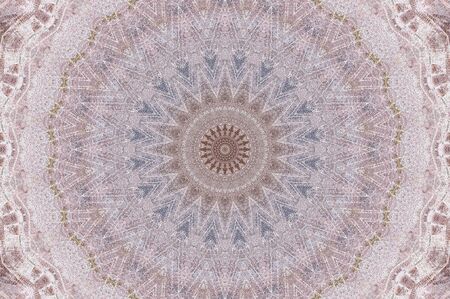 Abstract Colorful Painted Kaleidoscopic Graphic Background. Futuristic Psychedelic Hypnotic Backdrop Pattern With Texture. Folk Ethnic Floral Ornamental Mandala. Vintage Decorative Geometric Mosaicの写真素材