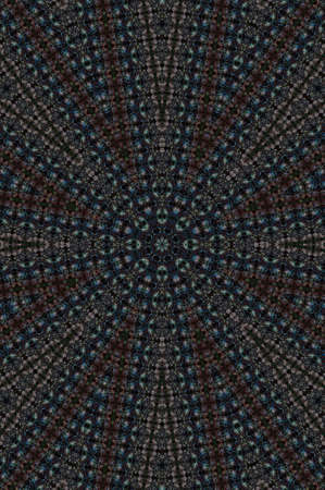 Abstract Colorful Painted Kaleidoscopic Graphic Background. Futuristic Psychedelic Hypnotic Backdrop Pattern With Texture. Folk Ethnic Floral Ornamental Mandala. Vintage Decorative Geometric Mosaicの写真素材