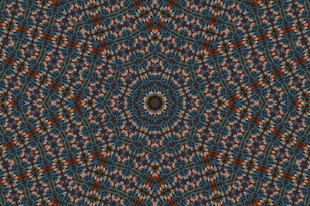 Abstract Colorful Painted Kaleidoscopic Graphic Background. Futuristic Psychedelic Hypnotic Backdrop Pattern With Texture. Folk Ethnic Floral Ornamental Mandala. Vintage Decorative Geometric Mosaicの写真素材