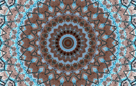 Abstract Colorful Painted Kaleidoscopic Graphic Background. Futuristic Psychedelic Hypnotic Backdrop...