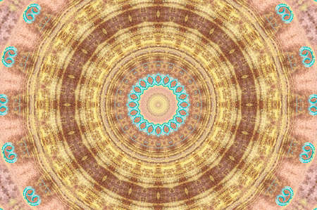 Abstract Colorful Painted Kaleidoscopic Graphic Background. Futuristic Psychedelic Hypnotic Backdrop...