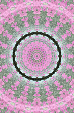 Abstract Colorful Painted Kaleidoscopic Graphic Background. Futuristic Psychedelic Hypnotic Backdrop Pattern With Texture. Folk Ethnic Floral Ornamental Mandala. Vintage Decorative Geometric Mosaicの写真素材