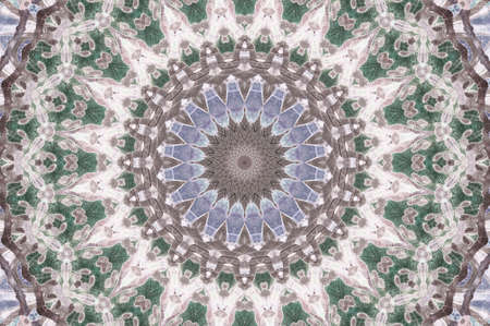 Abstract Colorful Painted Kaleidoscopic Graphic Background. Futuristic Psychedelic Hypnotic Backdrop...