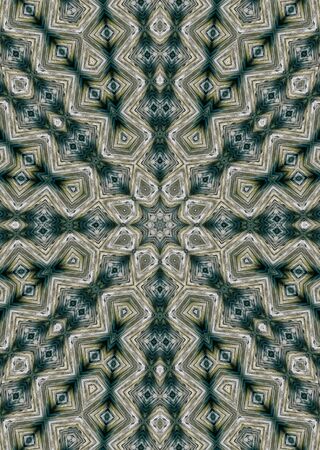 Abstract Colorful Painted Kaleidoscopic Graphic Background. Futuristic Psychedelic Hypnotic Backdrop Pattern With Texture. Folk Ethnic Floral Ornamental Mandala. Vintage Decorative Geometric Mosaicの写真素材