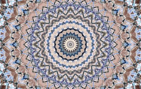 Abstract Colorful Painted Kaleidoscopic Graphic Background. Futuristic Psychedelic Hypnotic Backdrop...