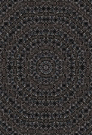 Abstract Colorful Painted Kaleidoscopic Graphic Background. Futuristic Psychedelic Hypnotic Backdrop Pattern With Texture. Folk Ethnic Floral Ornamental Mandala. Vintage Decorative Geometric Mosaicの写真素材