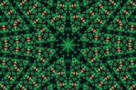 Abstract Colorful Painted Kaleidoscopic Graphic Background. Futuristic Psychedelic Hypnotic Backdrop Pattern With Texture. Folk Ethnic Floral Ornamental Mandala. Vintage Decorative Geometric Mosaicの写真素材
